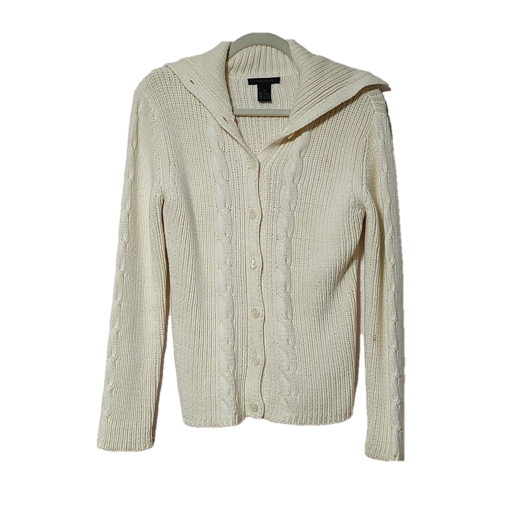 The Limited Cream Button Down Sweater Size M